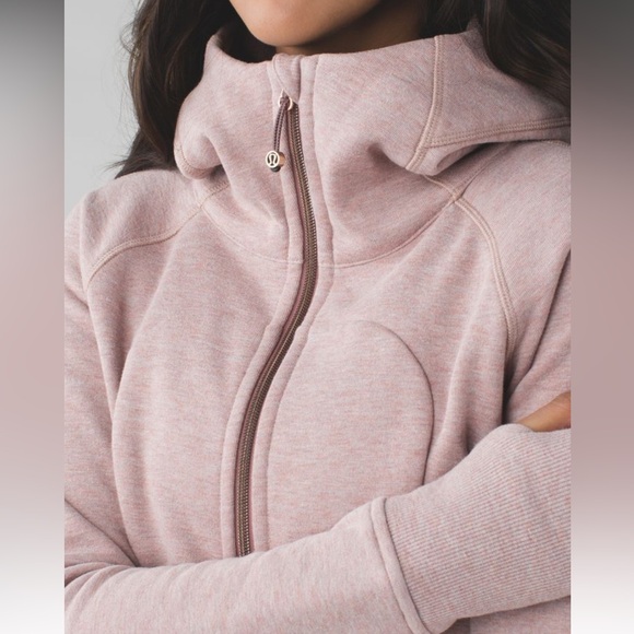 Heathered pink lululemon full length scuba - size 10 - Picture 4 of 10